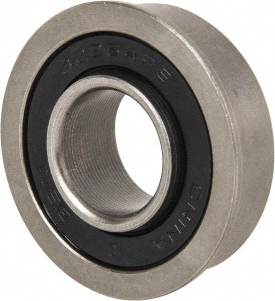 Value Collection - 5/8" Bore Diam, 1-3/8" OD, Double Seal Unground Retainer Type Radial Ball Bearing - With Flange, 1 Row, Round Bore, 915 Lb Dynamic Capacity - Top Tool & Supply