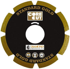 Core Cut - 5-1/2" Diam, 20mm Arbor Hole Diam, Wet & Dry Cut Saw Blade - Diamond-Tipped, Standard Round Arbor - Top Tool & Supply