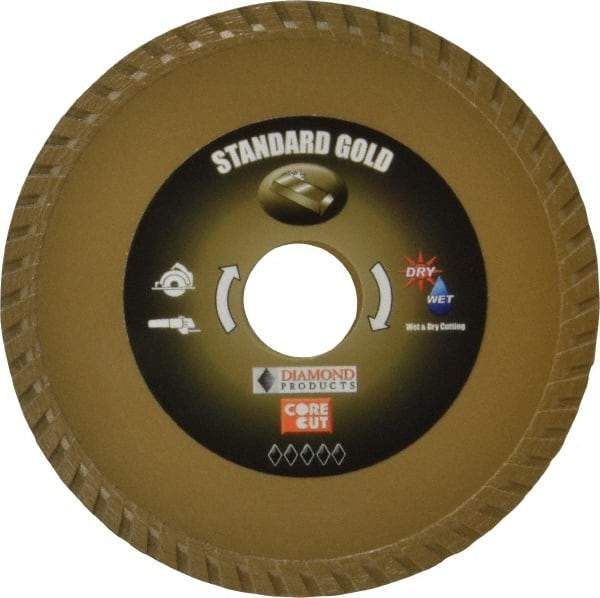 Core Cut - 4-1/2" Diam, 20mm Arbor Hole Diam, Wet & Dry Cut Saw Blade - Diamond-Tipped, Diamond Arbor - Top Tool & Supply