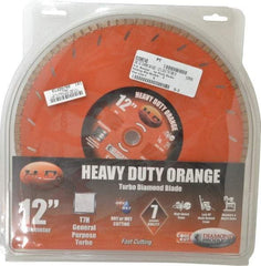 Core Cut - 12" Diam, 20mm Arbor Hole Diam, Wet & Dry Cut Saw Blade - Diamond-Tipped, Standard Round Arbor - Top Tool & Supply