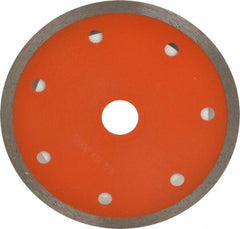 Core Cut - 4" Diam, 5/8" Arbor Hole Diam, Wet & Dry Cut Saw Blade - Diamond-Tipped, Standard Round Arbor - Top Tool & Supply