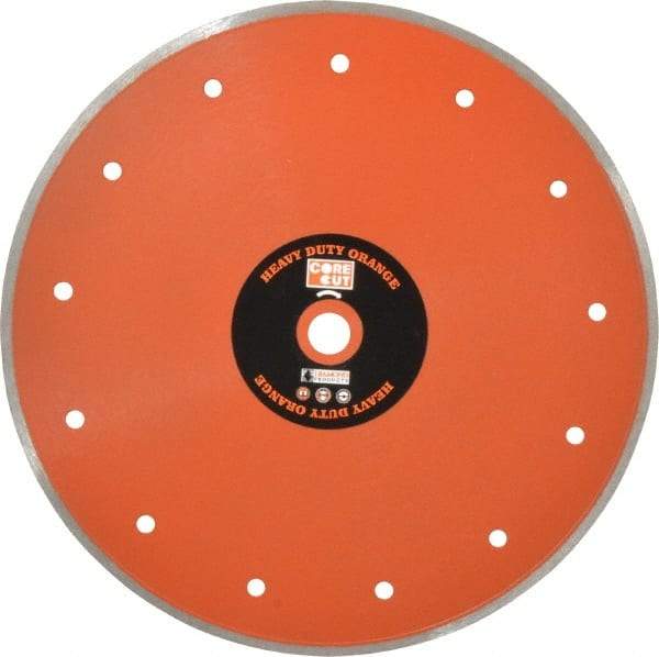 Core Cut - 10" Diam, 5/8" Arbor Hole Diam, Wet & Dry Cut Saw Blade - Diamond-Tipped, Standard Round Arbor - Top Tool & Supply