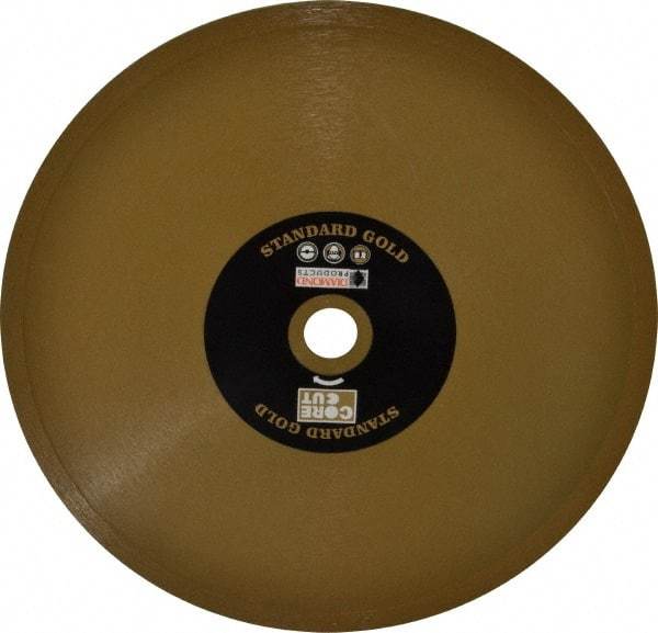 Core Cut - 8" Diam, 5/8" Arbor Hole Diam, Wet & Dry Cut Saw Blade - Diamond-Tipped, Standard Round Arbor - Top Tool & Supply