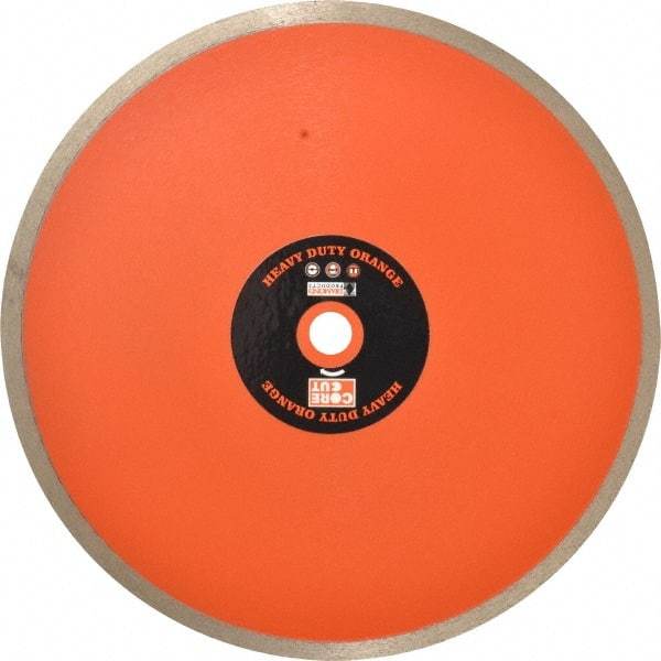 Core Cut - 10" Diam, 5/8" Arbor Hole Diam, Wet & Dry Cut Saw Blade - Diamond-Tipped, Standard Round Arbor - Top Tool & Supply