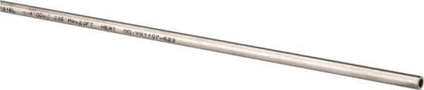 Value Collection - 6' Long, 1/4" OD, 316 Stainless Steel Tube - 0.035" Wall Thickness - Top Tool & Supply