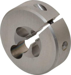 OSG - 1/4-28 UNF Thread, 1-1/2" Outside Diam High Speed Steel Round Die - 1/2" Thick, Right Hand Thread, Adjustable - Exact Industrial Supply