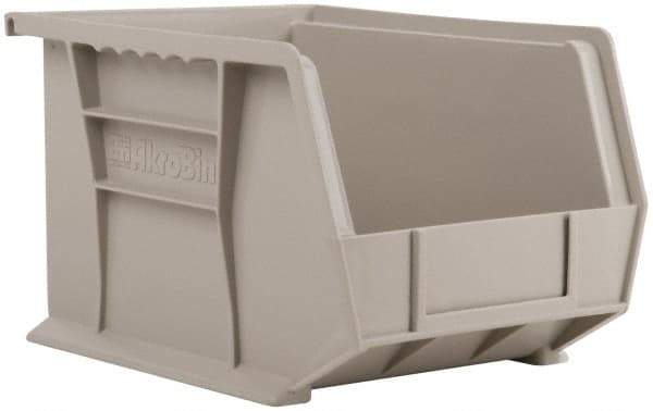 Akro-Mils - 50 Lb. Load Capacity, 10-3/4" Deep, Gray Polymer Hopper Stacking Bin - 7" High x 8-1/4" Wide x 10-3/4" Long - Top Tool & Supply