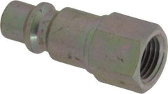 Prevost - 1/4 Female NPT Industrial Pneumatic Hose Connector - Zinc-Plated Nitrited Steel, 3/8" Body Diam - Top Tool & Supply