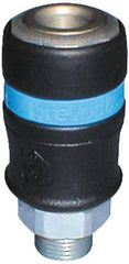 Prevost - 3/8 Male NPT Industrial Pneumatic Hose Safety Coupler - Fiber Glass, 1/2" Body Diam - Top Tool & Supply