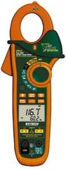 Extech - EX613, CAT III, Digital True RMS Auto Ranging Clamp Meter with 1-1/4" Clamp On Jaws - 600 VAC/VDC, 400 AC/DC Amps, Measures Voltage, Capacitance, Current, Frequency, Resistance - Top Tool & Supply