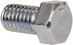 Value Collection - 7/16-14 Thread, 3/4" Length Under Head, Steel Hex Head Bolt - Zinc Plated, 5/8" Hex, UNC Thread, ASTM A307, Grade 2 - Top Tool & Supply