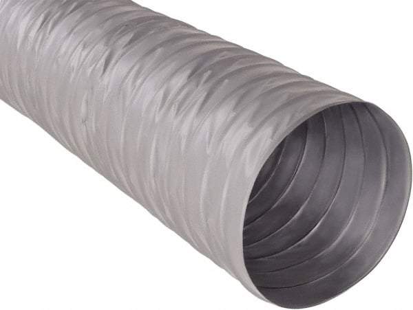 Hi-Tech Duravent - 8" ID, 25' Long, Fiberglass Blower & Duct Hose - Gray, 3-1/2" Bend Radius, 0.15 In/Hg, 0.85 Max psi, -20 to 250°F - Top Tool & Supply