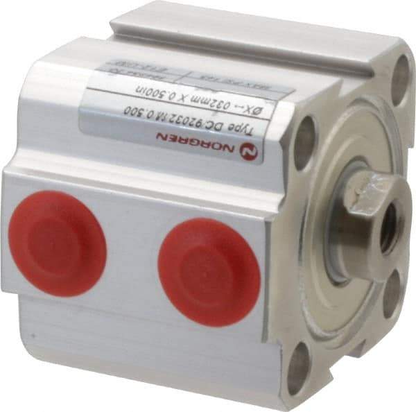 Norgren - 1/2" Stroke x 1-1/4" Bore Double Acting Air Cylinder - 1/8 Port, 5/16-24 Rod Thread, 145 Max psi, 23 to 176°F - Top Tool & Supply