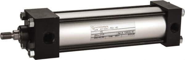 Norgren - 6" Stroke x 2" Bore Single Acting Air Cylinder - 3/8 Port, 7/16-20 Rod Thread, 250 Max psi, -20 to 200°F - Top Tool & Supply