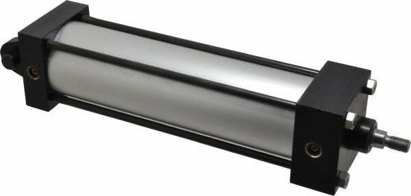 Norgren - 8" Stroke x 2-1/2" Bore Single Acting Air Cylinder - 3/8 Port, 7/16-20 Rod Thread, 250 Max psi, -20 to 200°F - Top Tool & Supply