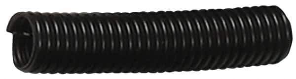 Made in USA - 1" Trade Size, 100' Long, Flexible Split Loom Conduit - Polyethylene, 23.3mm ID, Black - Top Tool & Supply