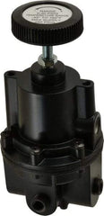 Parker - 1/4 NPT Port, 80 CFM, Aluminum Diaphragm Operated Regulator - 0 to 30 psi Range, 250 Max psi Supply Pressure, 1/4" Gauge Port Thread, 2.06" Wide x 4.35" High - Top Tool & Supply