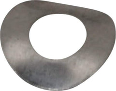 Made in USA - #4 Screw, 0.118" ID x 0.245" OD, Grade 300 Stainless Steel Single Wave Washer - 0.008" Thick, 0.056" Overall Height, 0.007" Deflection, 3.32 Lb at Deflection - Top Tool & Supply