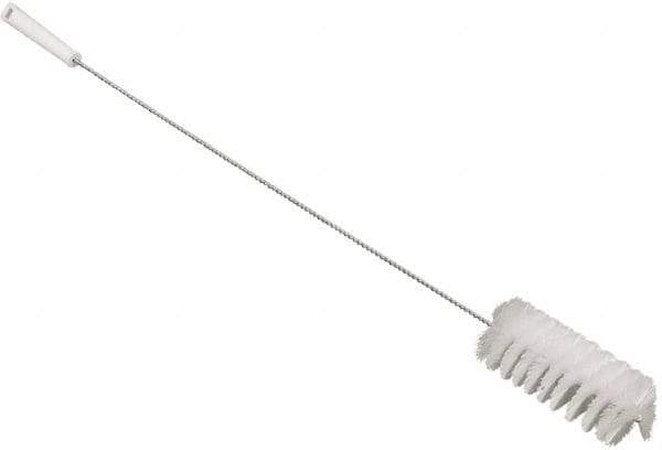 Vikan - 3" Diam Polyester Valve Brush - 34-1/4" OAL, 6-1/2" Head Length, Polypropylene & Stainless Steel Handle - Top Tool & Supply