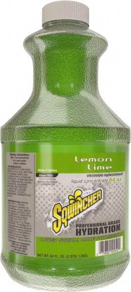 Sqwincher - 64 oz Bottle Lemon-Lime Activity Drink - Liquid Concentrate, Yields 5 Gal - Top Tool & Supply