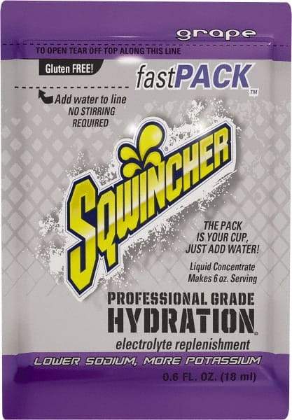 Sqwincher - 0.6 oz Pack Grape Activity Drink - Liquid Concentrate, Yields 6 oz - Top Tool & Supply