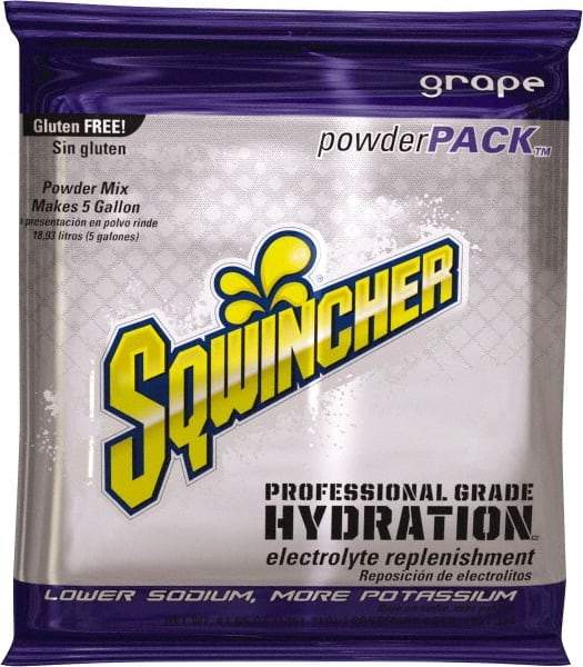 Sqwincher - 47.66 oz Pack Grape Activity Drink - Powdered, Yields 5 Gal - Top Tool & Supply