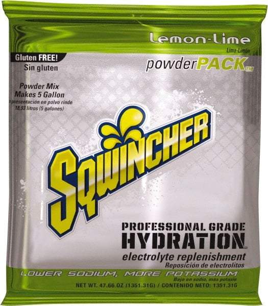 Sqwincher - 47.66 oz Pack Lemon-Lime Activity Drink - Powdered, Yields 5 Gal - Top Tool & Supply