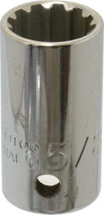 Proto - 1/2" Drive, 5/8" Socket, Spline Socket - 12 Points, 1-9/16" OAL - Top Tool & Supply