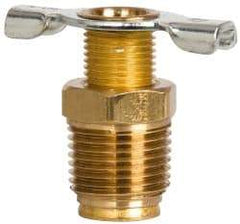 Eaton - Steel External Seat Drain Cock & Shutoff Valve - 3/8 Thread, 150 Max psi - Top Tool & Supply