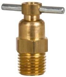 Eaton - Steel Internal Seat Drain Cock & Shutoff Valve - 1/4 Thread, 150 Max psi - Top Tool & Supply