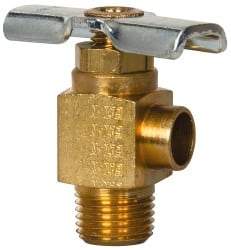 Eaton - Steel Angle Bib Drain Drain Cock & Shutoff Valve - 1/8 Thread, 150 Max psi - Top Tool & Supply