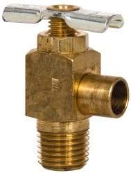 Eaton - Steel Angle Bib Drain Drain Cock & Shutoff Valve - 1/4 Thread, 150 Max psi - Top Tool & Supply