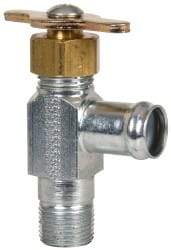 Eaton - 5/8" Pipe, Steel Hose to Pipe Drain Cock & Shutoff Valve - 3/8 Thread, 150 Max psi - Top Tool & Supply