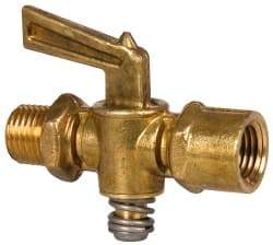 Eaton - Steel Shutoff Drain Cock & Shutoff Valve - 1/4 Thread, 30 Max psi - Top Tool & Supply