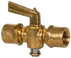 Eaton - Steel Female Pipe Drain Cock & Shutoff Valve - 1/4 Thread, 30 Max psi - Top Tool & Supply