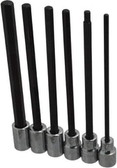 Proto - 6 Piece 3/8" Drive Metric Hex Bit Socket Set - 4 to 10mm Hex - Top Tool & Supply