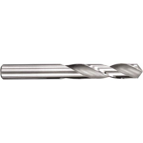 Screw Machine Length Drill Bit: 0.2362″ Dia, 145 °, Solid Carbide Bright/Uncoated, Right Hand Cut, Spiral Flute, Straight-Cylindrical Shank, Series 108M