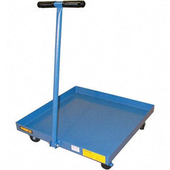 Wesco Industrial Products - 900 Lb Load Capacity, 30 & 55 Gal Drum Dolly - 25-3/4" Wide x 6" High, 4 Steel Wheels - Top Tool & Supply