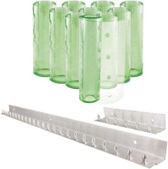 Aleco - 5' Door Width x 8' Door Height PVC Clear Smooth Antistatic Strip Door Kit - Light Green Tint - Top Tool & Supply