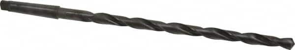 Taper Shank Drill Bit: 0.5938″ Dia, 2MT, 118 °, High Speed Steel Oxide Finish, 15″ OAL, Standard Point, Spiral Flute