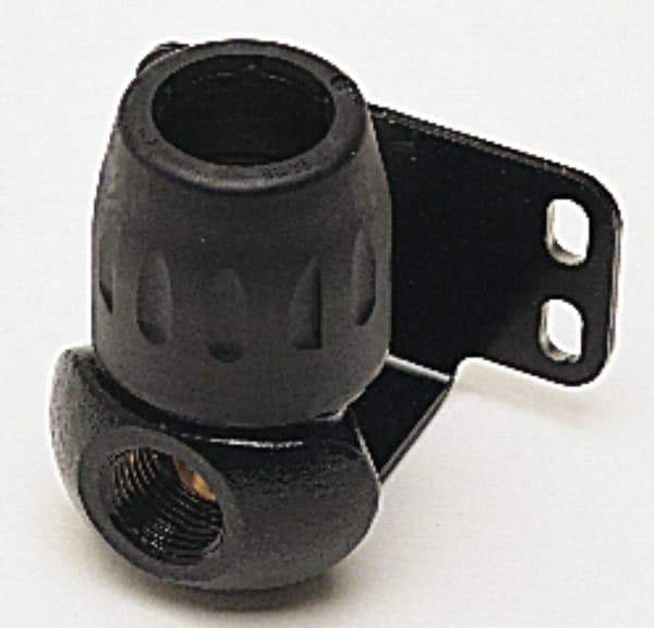 Transair - 1/2 & 1/4 Female NPT, 7/8" ID, Air Hose 45° One Port Wall Bracket - 232 Max psi, 3-5/8" Long, Plastic - Top Tool & Supply