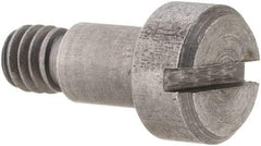 Made in USA - 3/16" Shoulder Diam x 1/4" Shoulder Length, #8-32 UNC, Slotted Precision Shoulder Screw - 416 Stainless Steel, Uncoated, 5/32" Head Height x 5/16" Head Diam - Top Tool & Supply