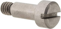 Made in USA - 3/16" Shoulder Diam x 3/8" Shoulder Length, #8-32 UNC, Slotted Precision Shoulder Screw - 416 Stainless Steel, Uncoated, 5/32" Head Height x 5/16" Head Diam - Top Tool & Supply