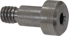 Made in USA - 3/16" Shoulder Diam x 1/4" Shoulder Length, #8-32 UNC, Hex Socket Precision Shoulder Screw - 416 Stainless Steel, Uncoated, 5/32" Head Height x 5/16" Head Diam - Top Tool & Supply