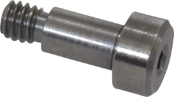 Made in USA - 3/16" Shoulder Diam x 5/16" Shoulder Length, #8-32 UNC, Hex Socket Precision Shoulder Screw - 416 Stainless Steel, Uncoated, 5/32" Head Height x 5/16" Head Diam - Top Tool & Supply