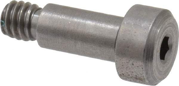 Made in USA - 3/16" Shoulder Diam x 3/8" Shoulder Length, #8-32 UNC, Hex Socket Precision Shoulder Screw - 416 Stainless Steel, Uncoated, 5/32" Head Height x 5/16" Head Diam - Top Tool & Supply