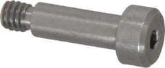 Made in USA - 3/16" Shoulder Diam x 1/2" Shoulder Length, #8-32 UNC, Hex Socket Precision Shoulder Screw - 416 Stainless Steel, Uncoated, 5/32" Head Height x 5/16" Head Diam - Top Tool & Supply