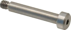 Made in USA - 3/16" Shoulder Diam x 1" Shoulder Length, #8-32 UNC, Hex Socket Precision Shoulder Screw - 416 Stainless Steel, Uncoated, 5/32" Head Height x 5/16" Head Diam - Top Tool & Supply