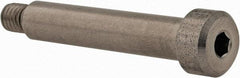 Made in USA - 1/4" Shoulder Diam x 1-1/4" Shoulder Length, #10-32 UNF, Hex Socket Precision Shoulder Screw - 416 Stainless Steel, Uncoated, 3/16" Head Height x 3/8" Head Diam - Top Tool & Supply