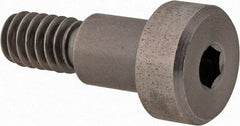 Made in USA - 5/16" Shoulder Diam x 3/8" Shoulder Length, 1/4-20 UNC, Hex Socket Precision Shoulder Screw - 416 Stainless Steel, Uncoated, 7/32" Head Height x 1/2" Head Diam - Top Tool & Supply